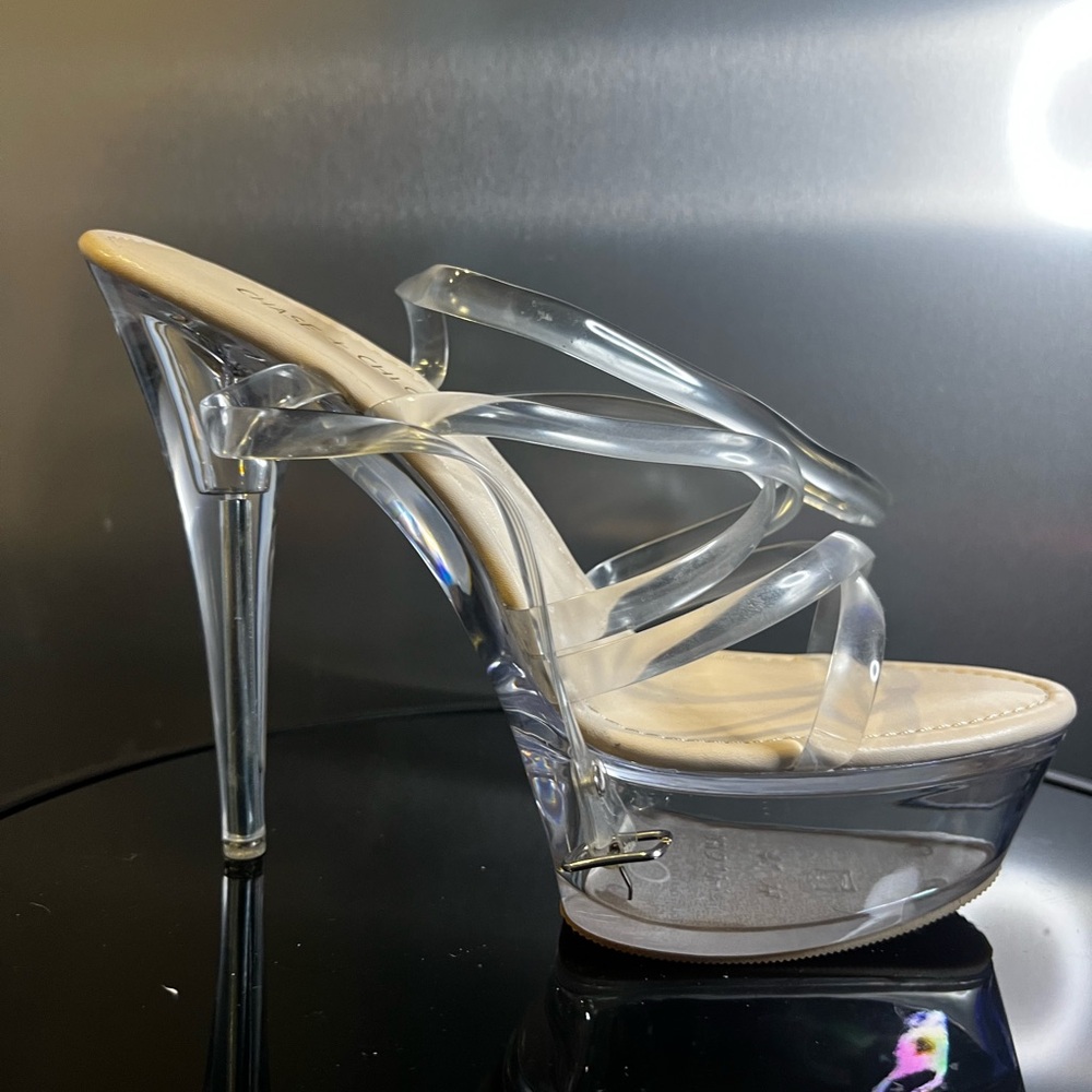 Clear Strappy High Heel Sandals